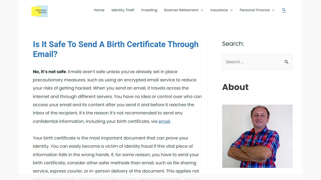 Is It Safe To Send A Birth Certificate Through Email?