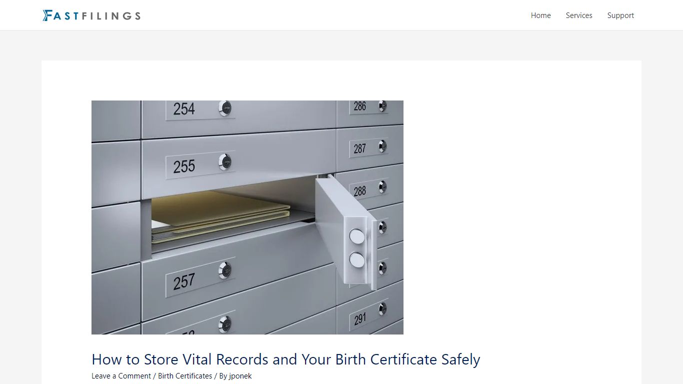 Storing Vital Records and Your Birth Certificate Safely